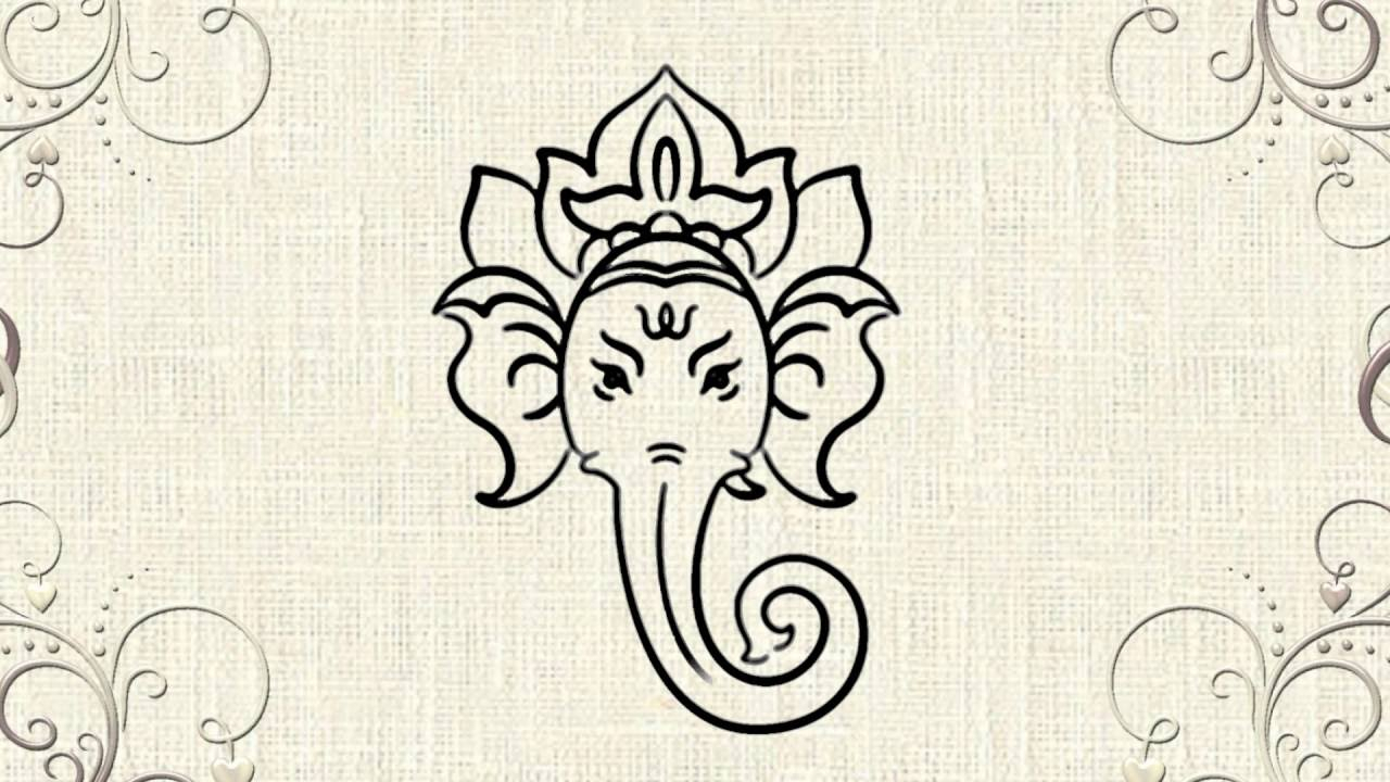 1280x720 Images Of Lord Ganesha For Drawing Lord Ganesha Drawing Vector