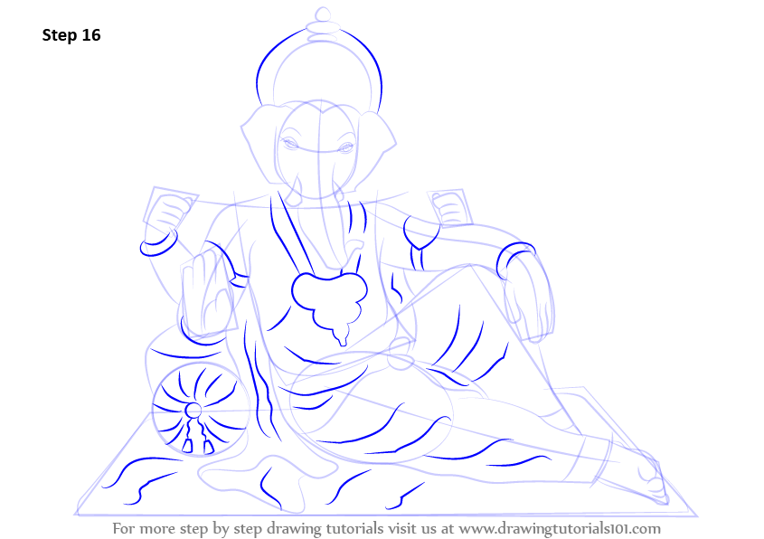 845x596 Learn How To Draw Ganesh Ji (Hinduism) Step By Step Drawing