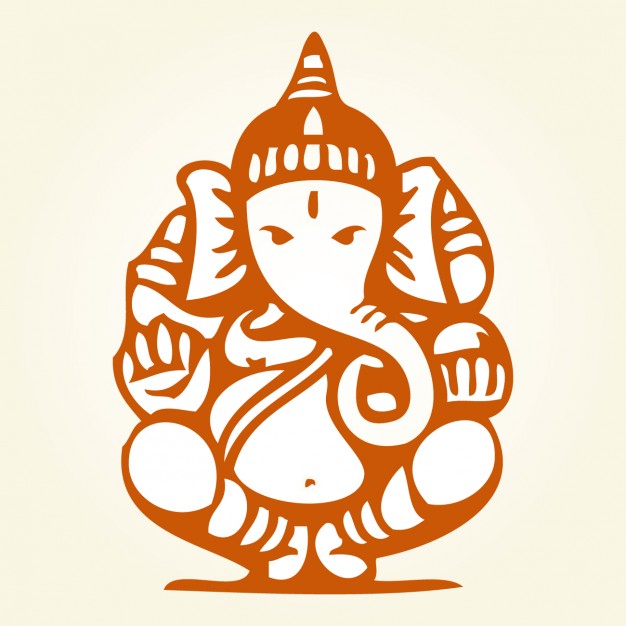 626x626 Sitting Ganesha Drawing Vector Free Download