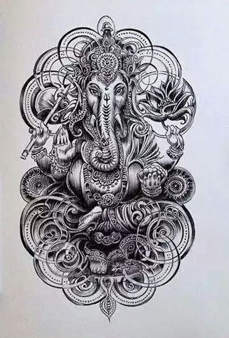 Ganesha Tattoo Drawing at GetDrawings | Free download