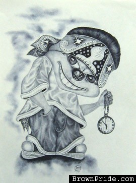 270x363 Sick Clown Drawing Dia De Los Muertos Art Sick