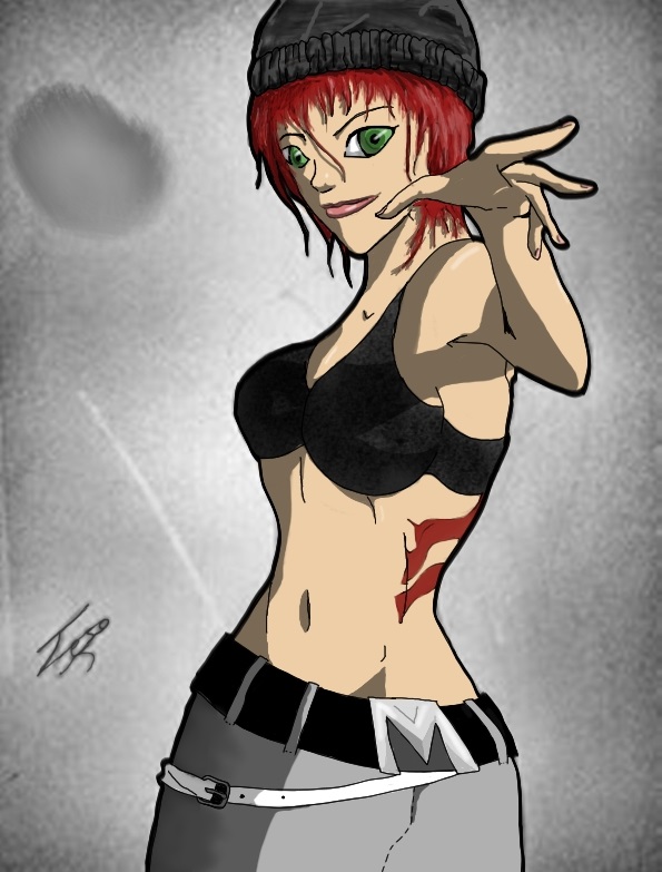 595x783 Gangsta Girl Drawing