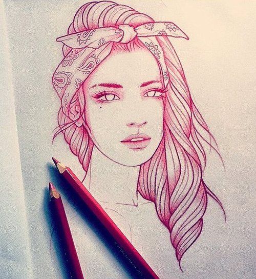 500x544 Gangster Girl Drawing Draw Chicano, Drawings