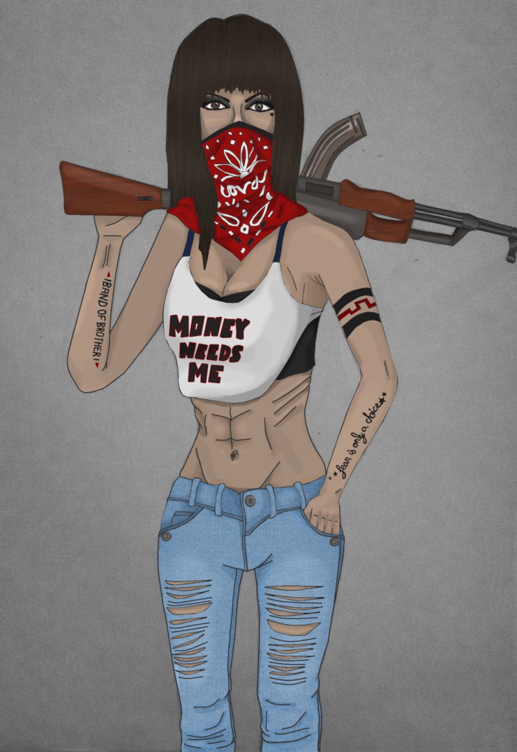 741x1077 Gangster Girl By Whiteghost By Whiiteghost