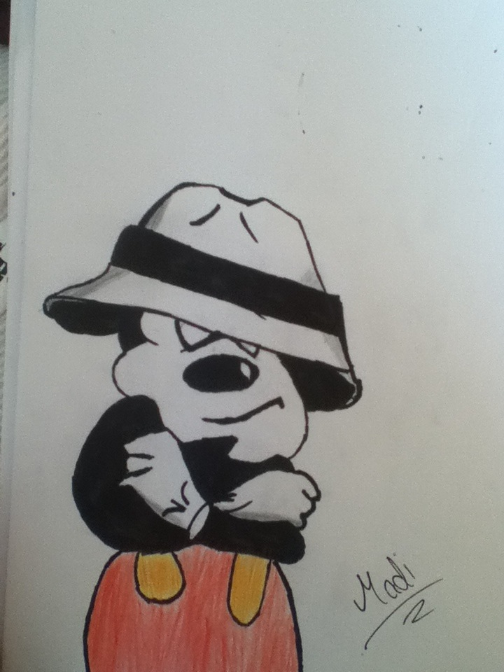 720x960 My Gangster Mickey Mouse Drawing