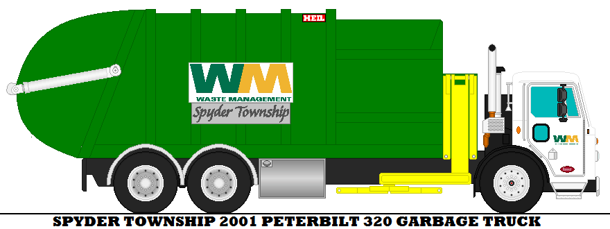880x330 Spyder Township 2001 Peterbilt 320 Garbage Truck By Mcspyder1