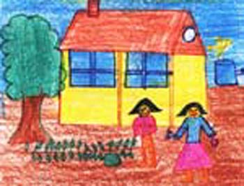 350x266 Kitchen Garden Painting By Kids