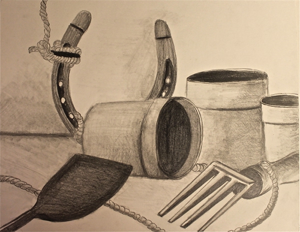 600x464 Gardening Tools Drawing On Behance