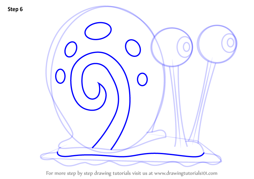 844x598 Learn How To Draw Gary The Snail From Spongebob Squarepants