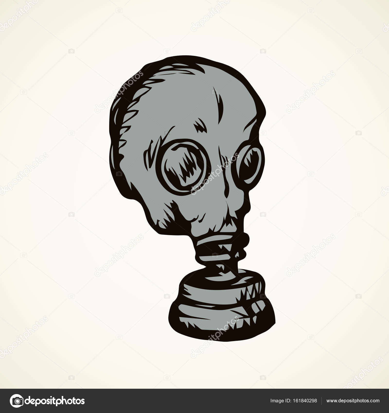 1600x1700 Vector Drawing. Gas Mask Stock Vector Marinka