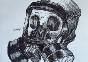 300x210 Sketches Of Gas Masks How To Draw Gas Mask Crazy Character