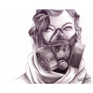 300x300 Gas Mask Drawing