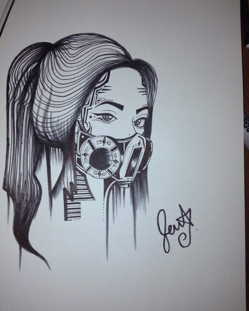 500x625 Grafika Drawing, Gas Mask, And Tattoos Gas Mask (Maska Gazowa