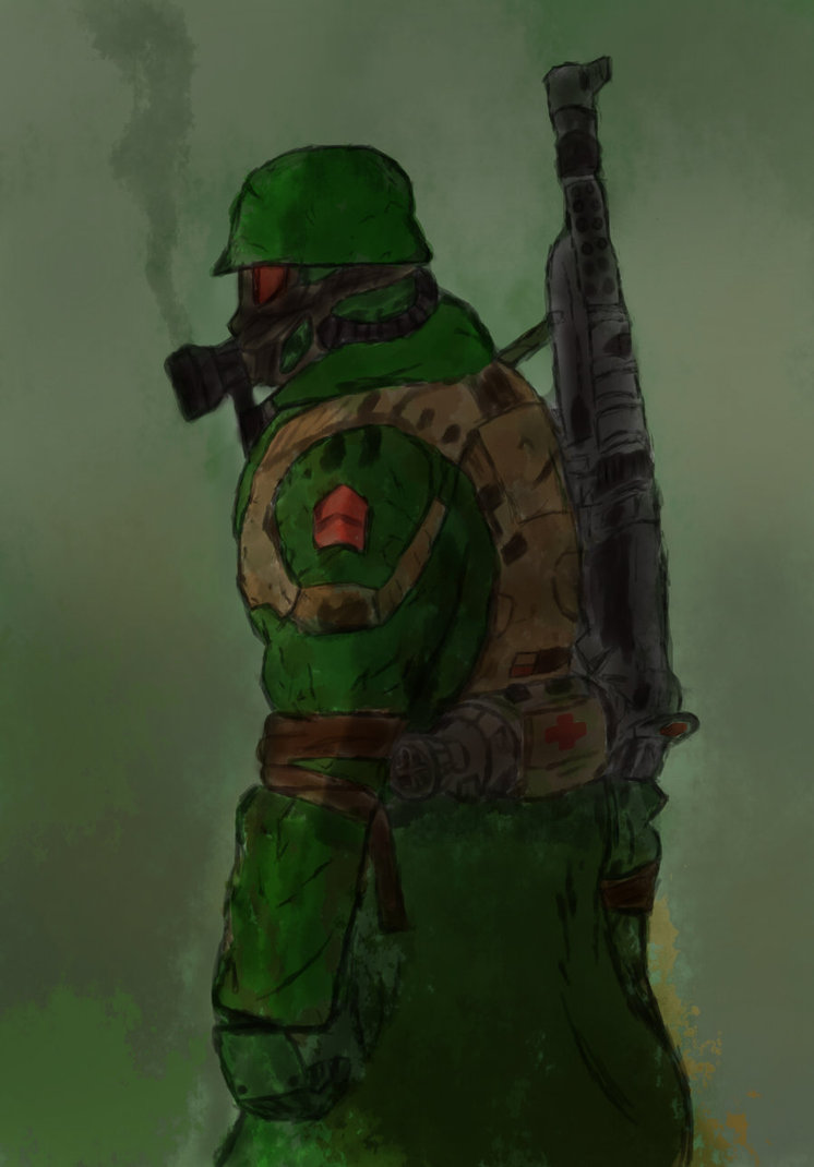 746x1070 Gas Mask Soldier Color By Kaazmiz