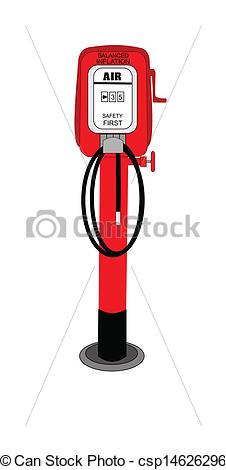 226x470 Retro Air Pump From Fifties Gas Station Eps Vectors
