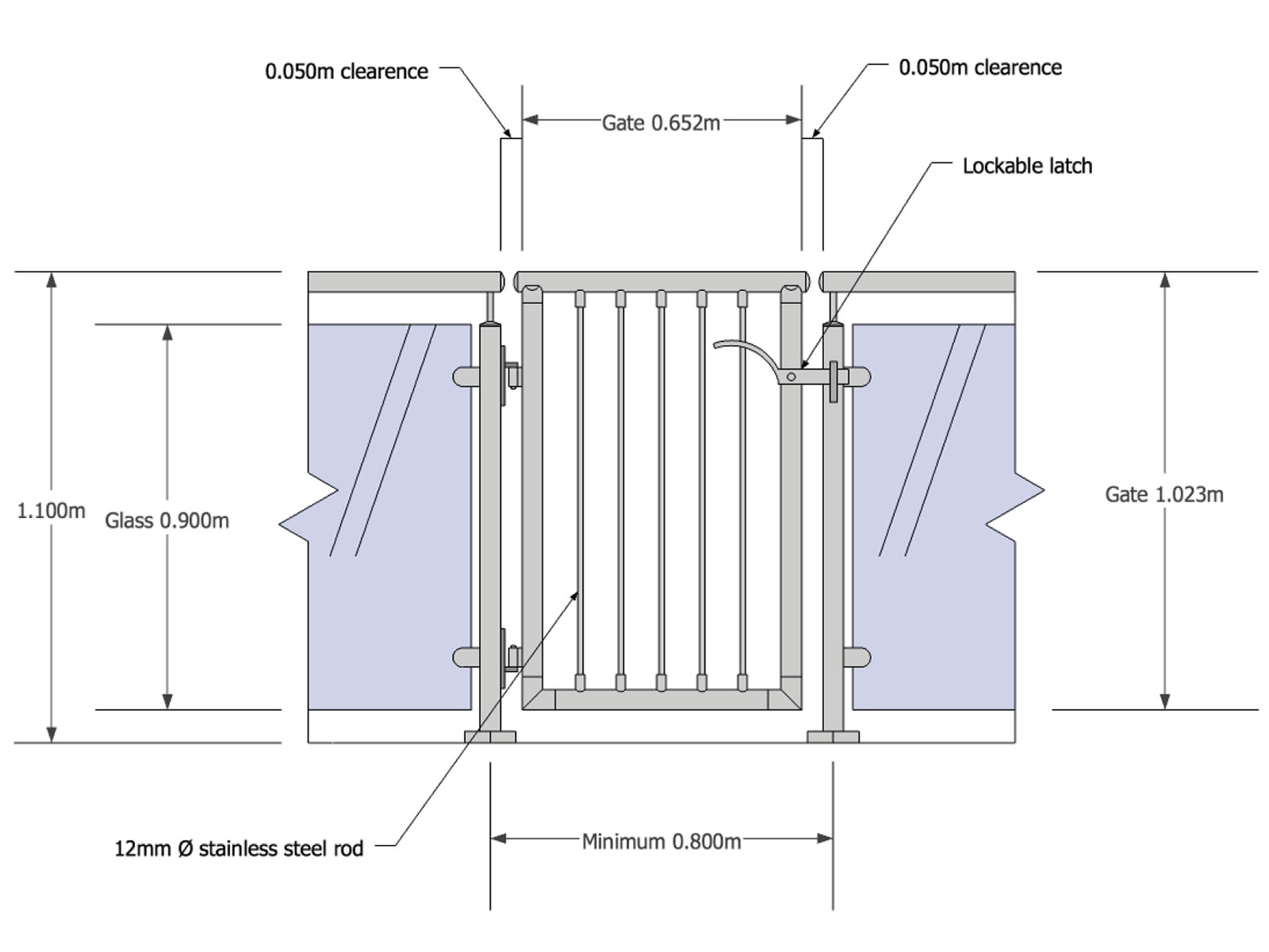 1600x1200 Gate Steel Std Drawing
