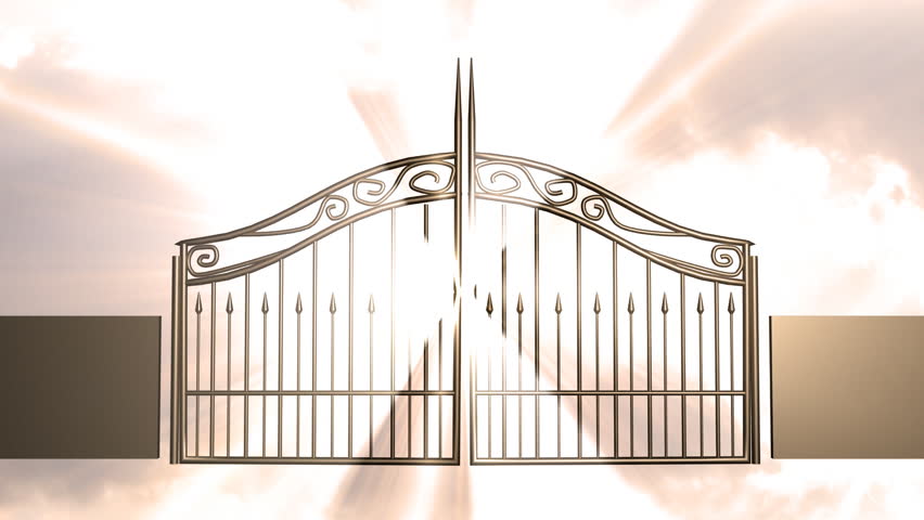 852x480 Gates Of Heaven Christianity Concept. Stock Footage Video 656647