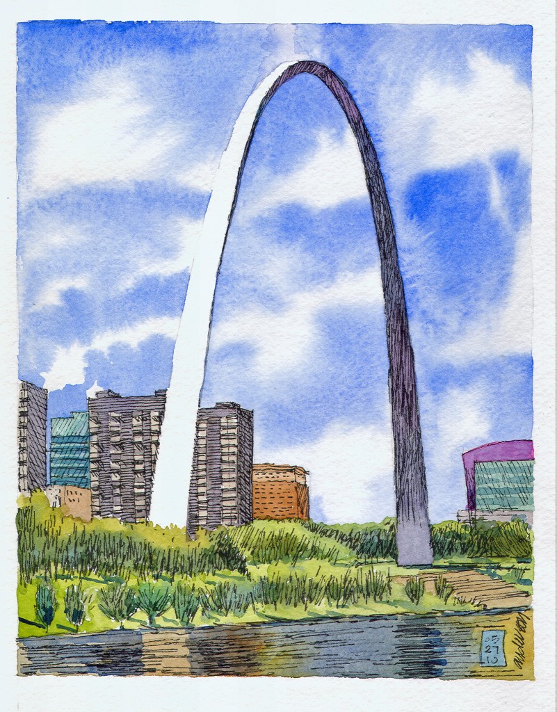 801x1024 Sketching St. Louis Gateway Arch, St. Louis
