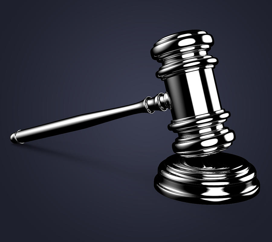 900x800 Judge Gavel. Digital Art By Kittisak Taramas