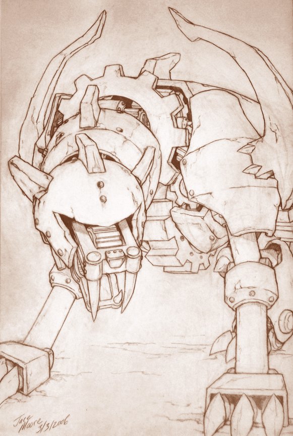 581x864 Ancient Gear Beast In Pencil By Jacemoore