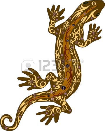 360x450 The Lizard With Pattern, Reptilen Iguana, Creeps On Top,