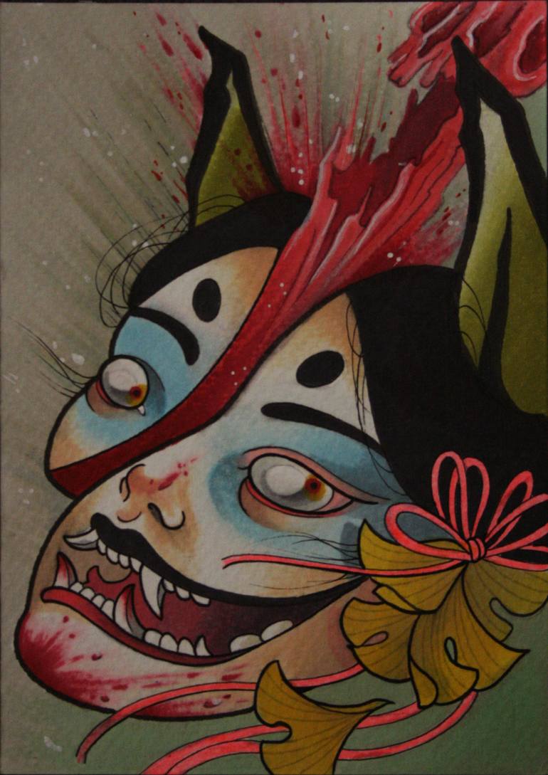 770x1089 Saatchi Art Bloody Geisha Drawing By Tatiana Ramacogi
