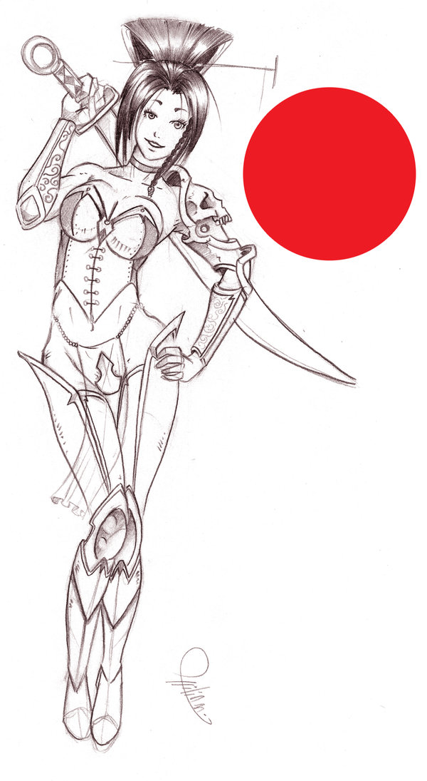 600x1095 Geisha Warrior By Otagoth