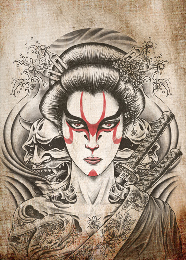 600x838 Kabuki Geisha