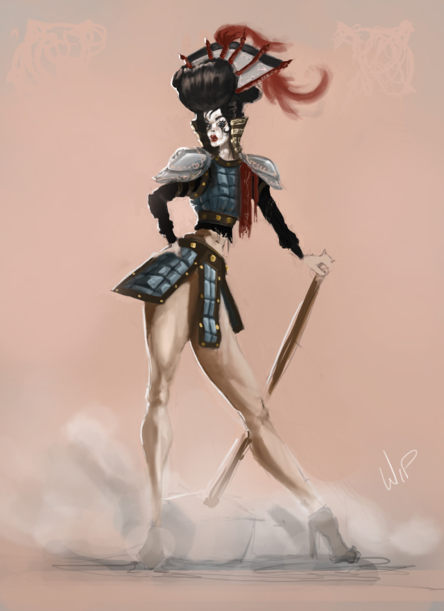 640x880 Geisha Warrior Girl By Devaughn6
