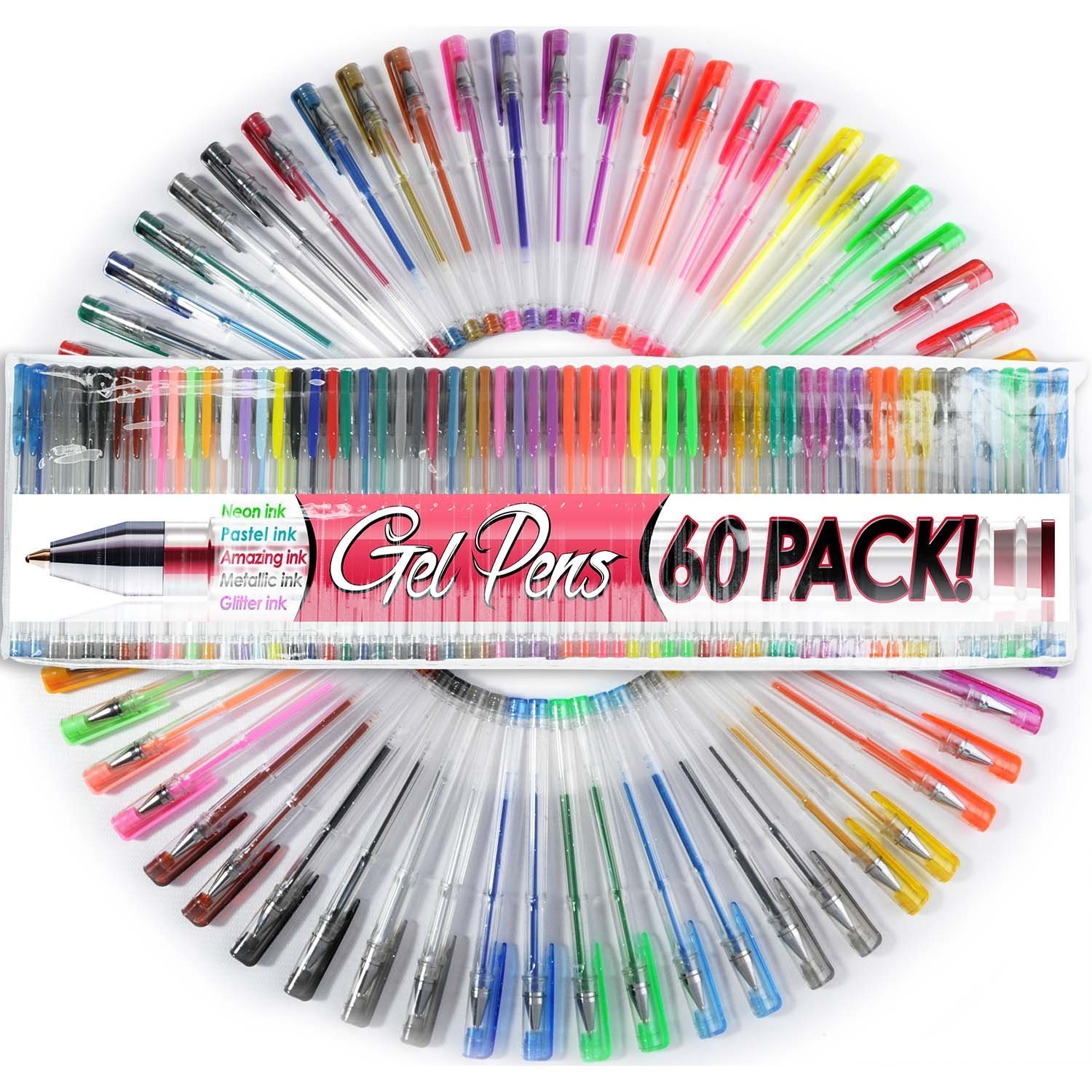 1500x1500 Top Quality Gel Pens (Pack Of 60) Amazon.ca Office Products