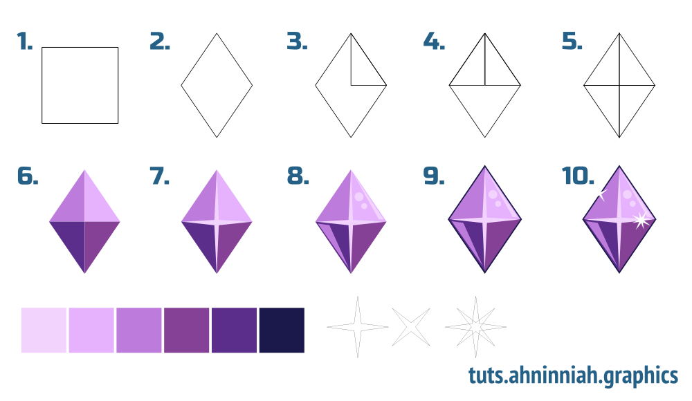 1000x580 Inkscape Tutorials How To Draw Gems