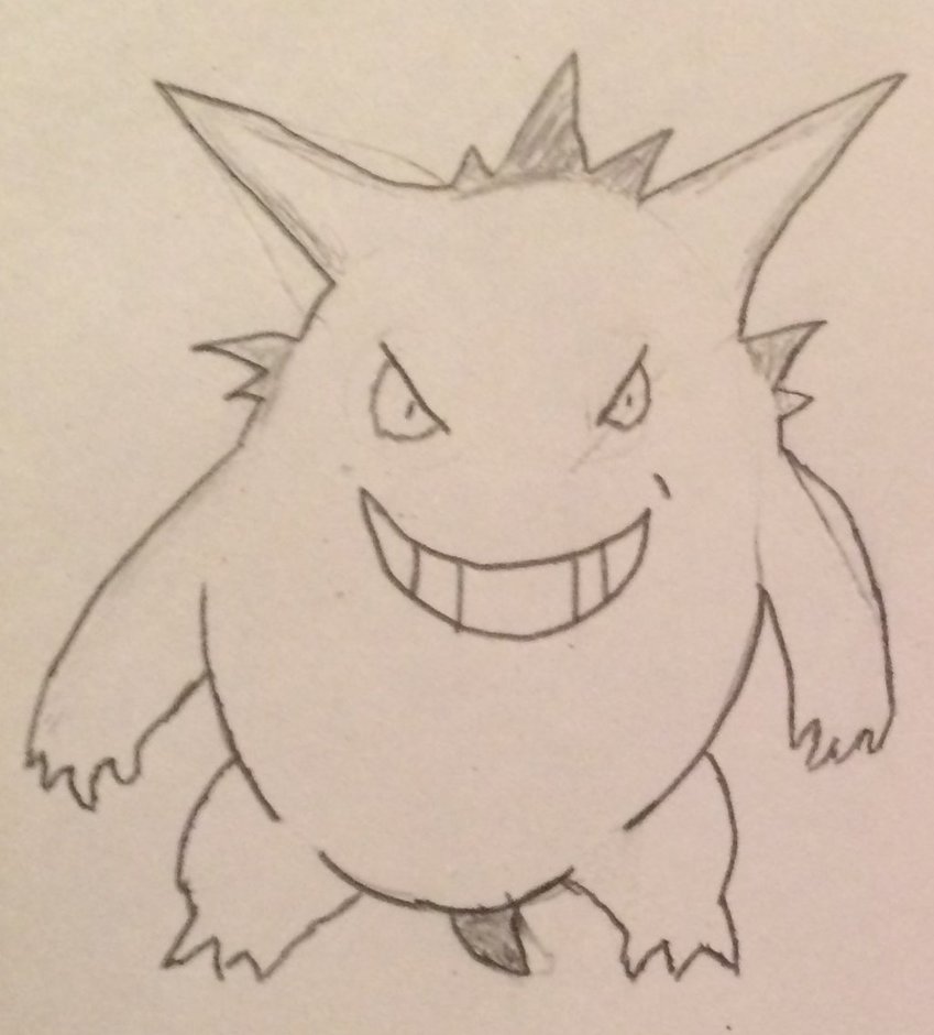 849x940 Gengar Pencil Drawing By Sanji4522