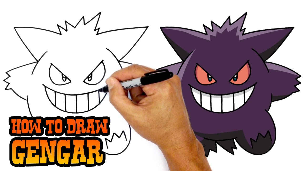 1280x720 How To Draw Gengar Pokemon