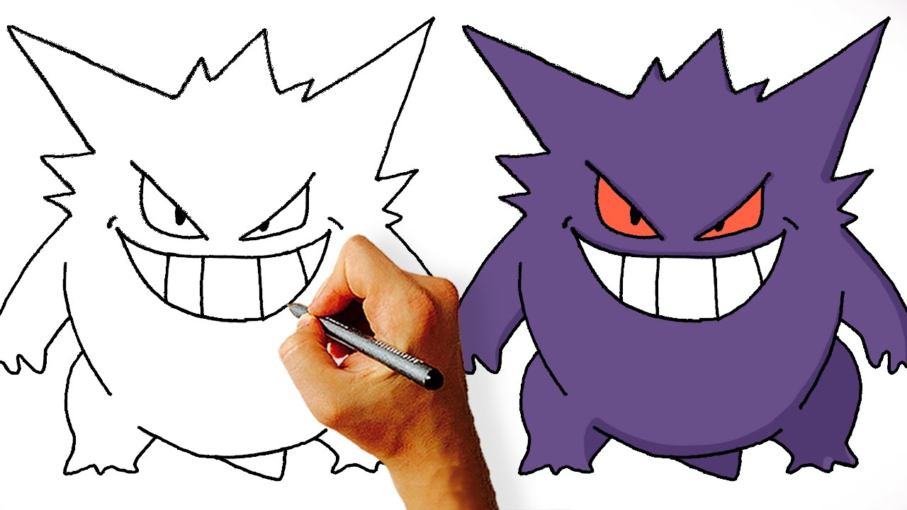 1280x720 How To Draw Gengar Pokemon