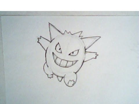 480x360 How To Draw Gengar From Pokemon (Step By Step Drawing)