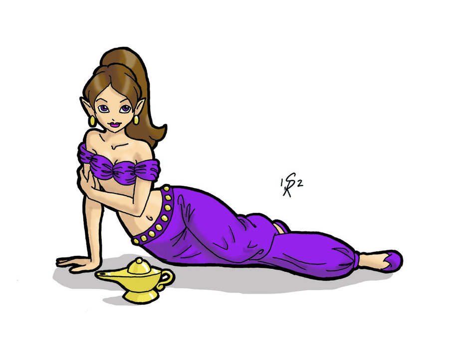 900x716 A Genie And Her Lamp (Colored) By Gingersketches