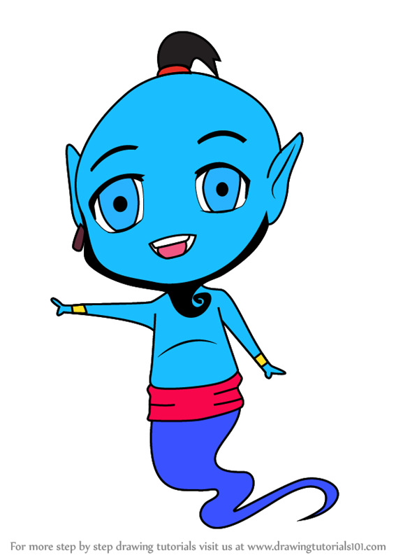 567x800 Learn How To Draw Chibi Genie From Aladdin (Chibi Characters) Step