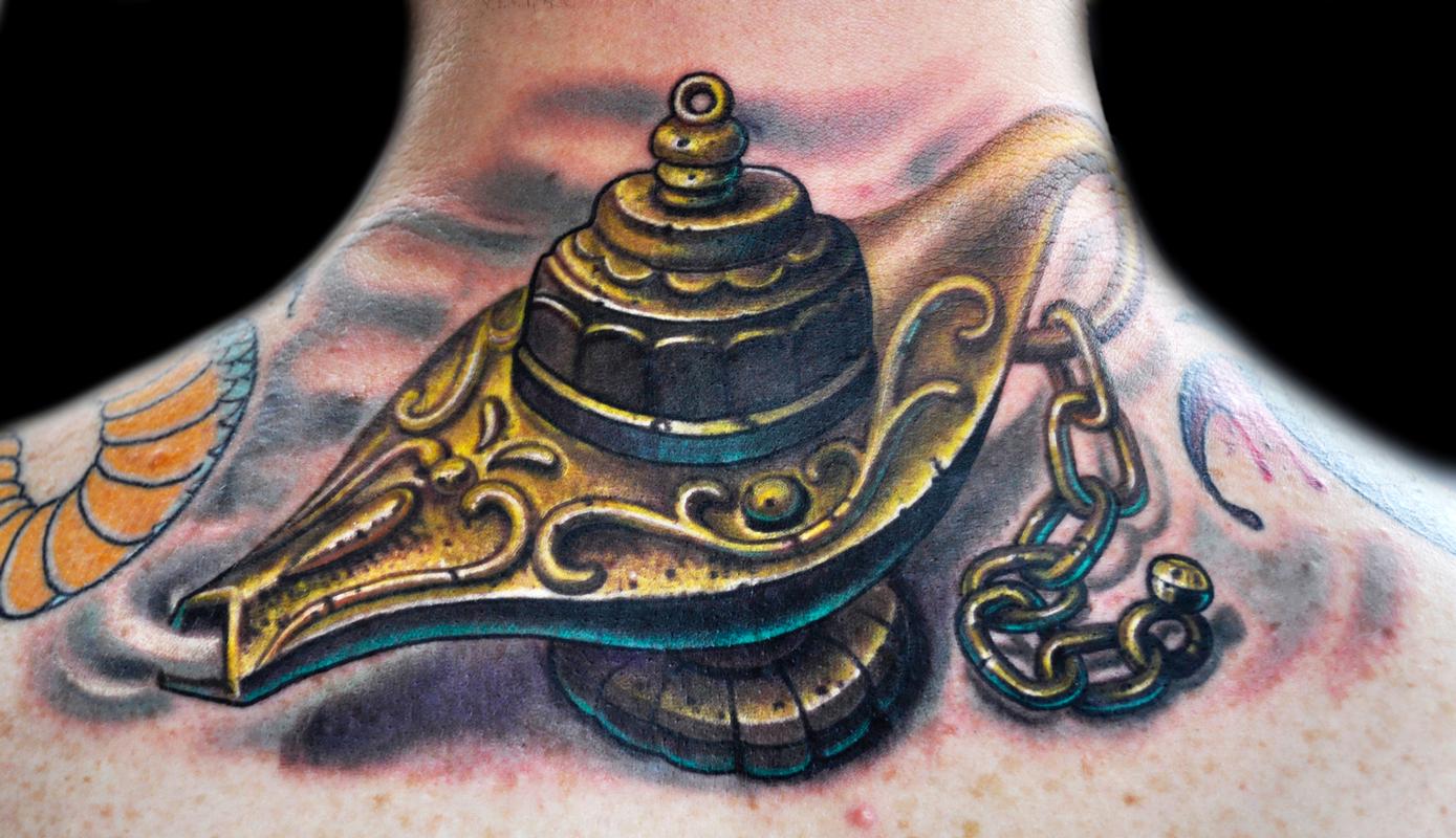 1389x800 Figurehead Tattoo Tattoos Illustrations Magical Genie Lamp