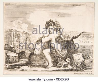 384x320 Plate 1 The Genius Of Drawing, Child With Wings, Seated On