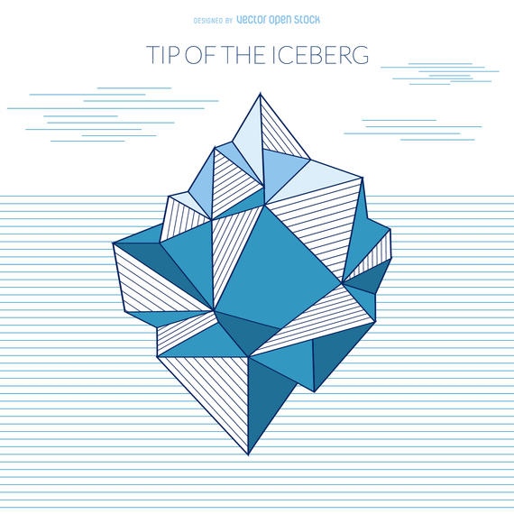 570x570 Iceberg Geometric Drawing