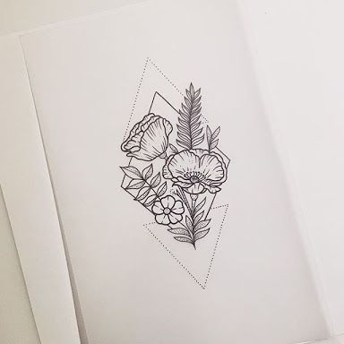 Geometric Flower Drawing at GetDrawings | Free download