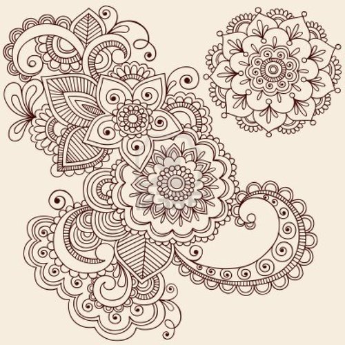 500x500 Forget Me Not [Smile] Geometric Flower Drawings