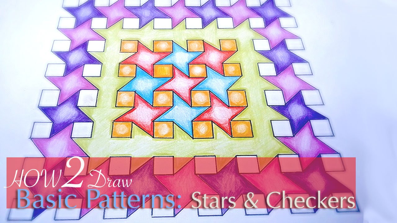 1280x720 How To Draw Simple Geometric Patterns Stars And Squares