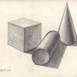 250x250 Geometric Shape Drawing, Pencil, Sketch, Colorful, Realistic Art