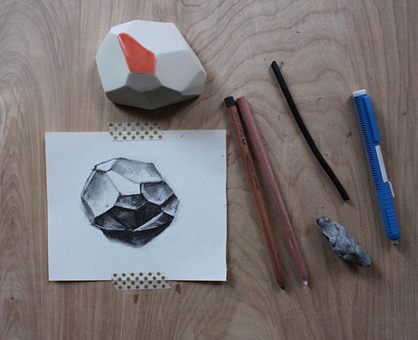 600x488 Using Charcoal A Tutorial For Drawing Geometric Shapes