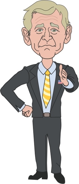 258x600 President George W Bush Free Vector In Open Office Drawing Svg
