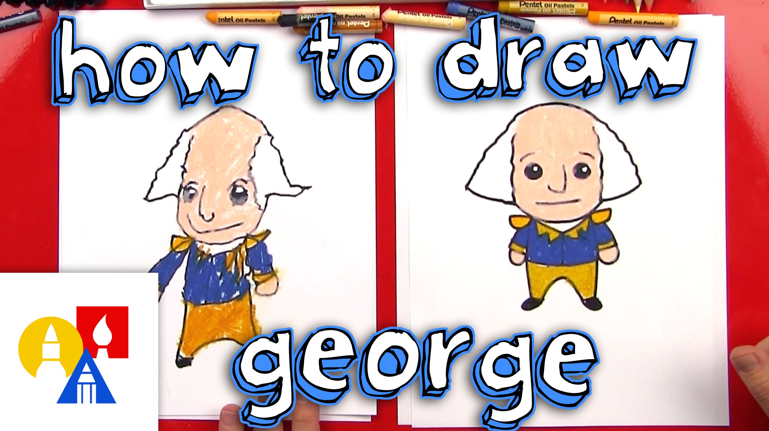 2463x1381 How To Draw A Cartoon George Washington