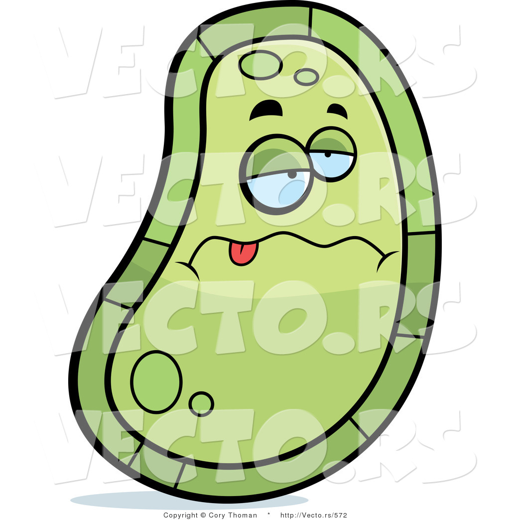 1024x1044 Vector Of A Sick Cartoon Germ Character By Cory Thoman