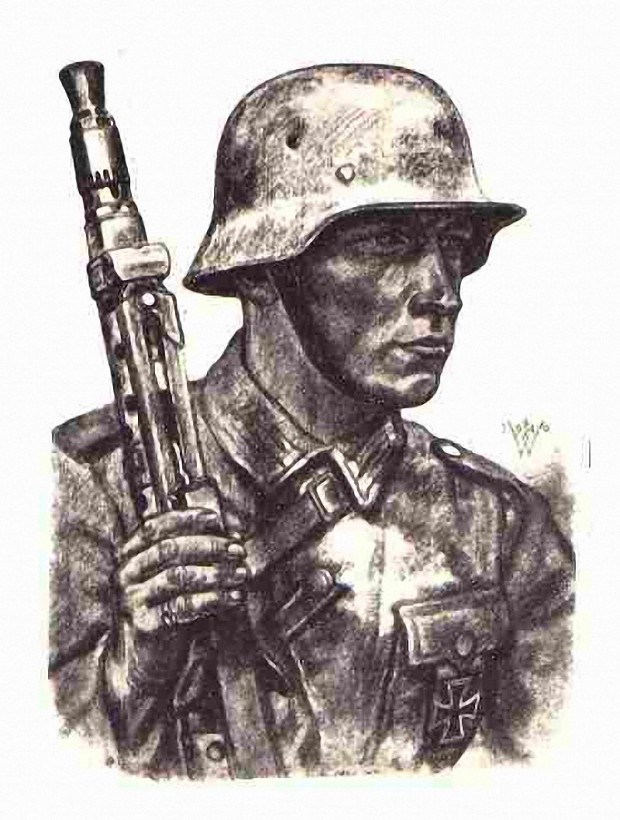620x820 A German Soldier Drawing Image