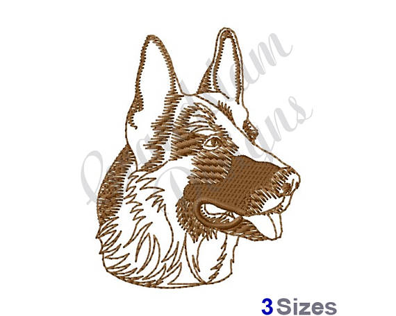 German Shepherd Head Drawing at GetDrawings | Free download